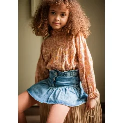 LOUIS LOUISE BLOUSE MARNIE FLEUR INDIENNE RAYURE LUREX Clearance