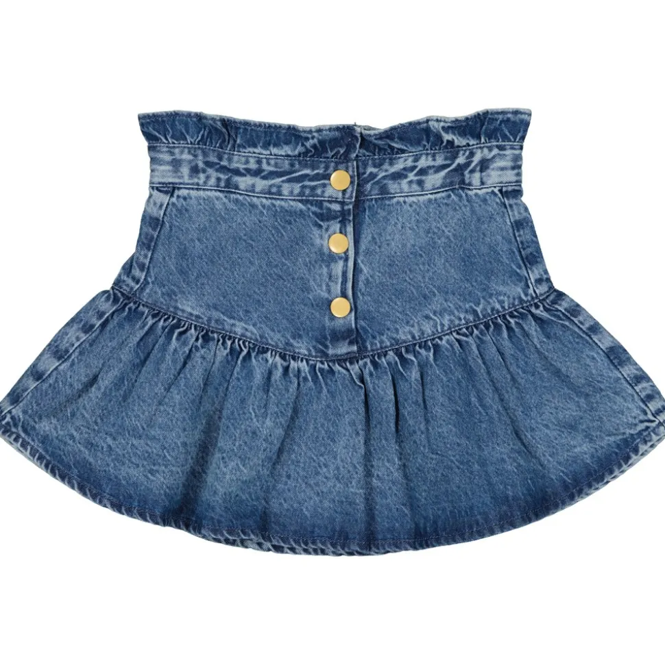 LOUIS LOUISE JUPE PIPEAU DENIM DELAVÉ Fashion