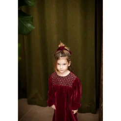 LOUIS LOUISE ROBE PRUNELLE PANNE DE VELOURS Best Sale