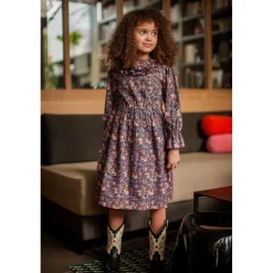 LOUIS LOUISE ROBE SONGE FLEUR ROMANTIQUE RAYURE LUREX Best